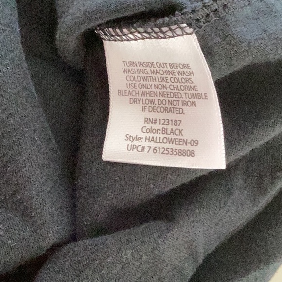 Halloween Flair T shirt Top Black sz 16/18 XL Glitter Sparkle Ghost Pumpkin Cat - Picture 3 of 13